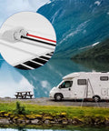 Solar Cable Entry Gland Waterproof Dual Cable Connector Cover For RV Caravan Boat Panels shown installed on RV roof