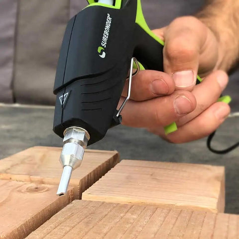 Interchangeable Hot Glue Gun Nozzles Kit With Aluminum Tips Includes Small Round Large Round And Flat Nozzles Plus Adapter