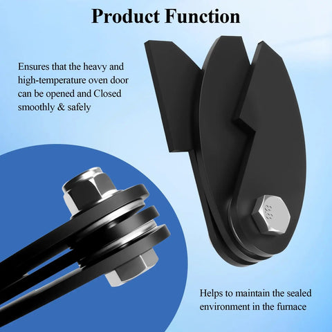8 X 2 And A Quarter Inch Beefy Heavy Duty BBQ Smoker Hinge Kit with bolts nuts and washers close-up image