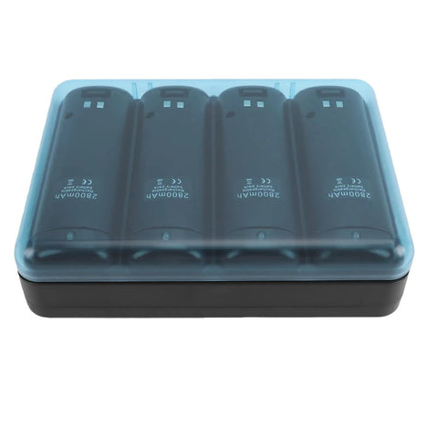 4 In 1 Charging Station For Remote Controllers With 4 Rechargeable 2800mAh NiMH Batteries And USB Cable