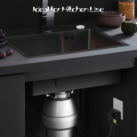 Stainless Steel Garbage Disposal Air Switch Kit For Sink Top Brushed Nickel On Off Button Ultra Thin Socket UL Listed