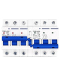Built Tough Three Pole AC Circuit Breaker MCB 20 Amp Miniature Switch in white and blue, designed for reliable power distribution.