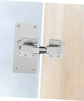 Concealed cabinet hinges for smooth and quiet closing, silver finish, ideal for kitchen and wardrobe cabinets, high load capacity.