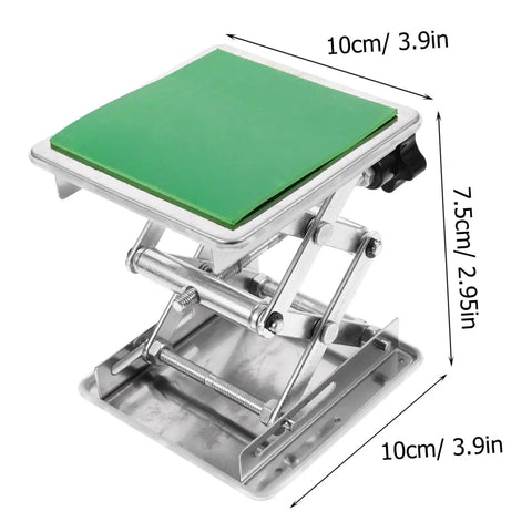 Heavy Duty Laboratory Lifting Platform Stand With Rock Solid Bearing Capacity And Zero Hassle Manual Control Built Tough Stainless Steel Base For Smooth Portable Lab Tasks