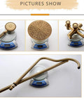 UMJIGF Antique Bronze Shower System with Hot and Cold Water Wall Mounted Shower Faucet Set shower head, handheld and faucet parts