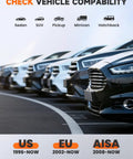 Row of cars illustrating compatibility for Bluetooth OBD2 Scanner For DIYers Fix Check Engine Light Pass Smog At Home Code Reader