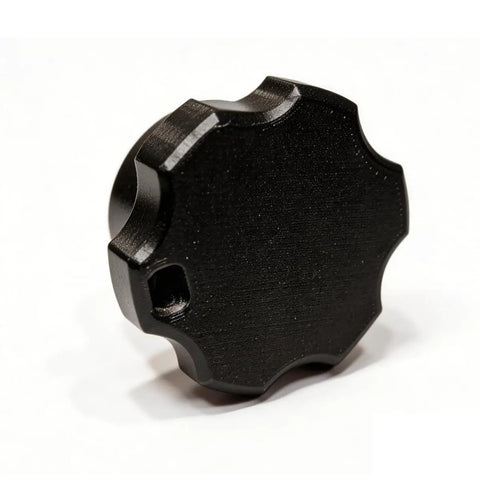 J1772 Dust Cover For Kia Ev6 Protective Charging Port Cap, black plastic design, shields charging port from debris and moisture.