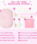 Gel Nail Starter Kit With Peel-Off Base Coat, Gel Base Coat, Gel Top Coat, Pro LED Lamp, Nail Tools, And Easy 5-Step At-Home Manicure Routine