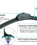 Diagram of Icon Beam Wiper Blades Set Of 2 For Driver And Passenger Side 24A And 20A Plug And Play Install features