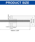 Technical diagram of Two Piece Set TR8x4 Lead Screws 100mm With Brass Nut Acme Thread showing dimensions and specifications