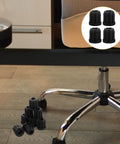 Small Wheel Caster Socket Inserts 0.98 Inch Plastic Stem Sleeves For Computer Chair Swivel Replacement on office floor
