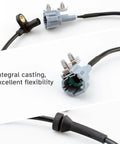 Top Shelf Front Abs Wheel Speed Sensor Pair For Nissan Frontier Pathfinder Xterra Suzuki Equator 2005 To 2019 Left Right connectors and wiring.