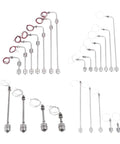 Stainless Steel Float Switch Liquid Level Sensor For Water Tank And Pool, 45 To 400mm Range, Double Ball Design, Built Tough DIY Level Detector, CE Certified, N7 Compatible, stainless steel float switches shown in multiple lengths