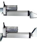 Heavy Duty Linear Actuator Electric Motor With Solid Mounting Bracket 12V And 24V Dc showing dual units with metal brackets for window openers.