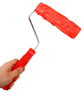 Heavy Duty Textured Rubber Paint Roller For Decorative Accent Walls DIY Hella Smooth Embossing Designs With Comfortable Grip Handle.