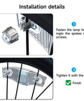 Rechargeable LED Bike Wheel Lights 2 Pack With Motion Sensor Waterproof Spoke Lights installation on bicycle spokes