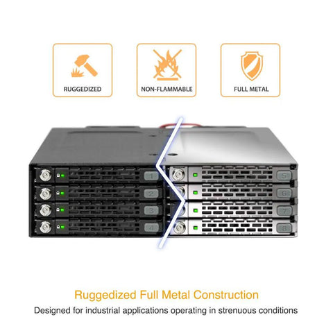 Built Like A Tank 8 Bay 2.5 Inch Sata Hdd And Ssd Backplane Cage With Locking Trays Heavy Duty full metal construction with drive bays.