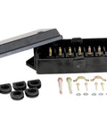 Heavy Duty Polypropylene Electrical Junction Box With Seven Terminals For Truck And Trailer Wiring Weather Resistant Sealed Lid Includes Cover Grommets And Strain Relief Hardware Keeps Wiring Protected