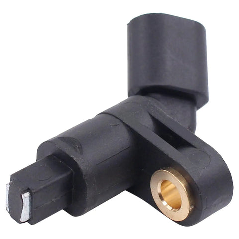 Heavy Duty Abs Wheel Speed Sensor Crafted With Top Shelf Engineering For Slick Handling And Dead Nuts Braking Reliability On Audi Tt Vw Beetle Golf Jetta Direct Fit Oem Standard close-up view showcasing black material and integrated pigtail connector.