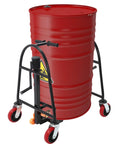 Heavy Duty Furniture Dollies With Tough Steel Core Rollers 1300 Lbs Capacity Machinery Movers For Hauling Heavy Appliances And Moving Couches Without Breaking A Sweat, red barrel on dolly.