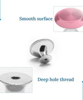 Pink Gradient Cabinet Knob Set 2 Pack Drop In Ready Aluminum Alloy And Stainless Steel Drawer Pulls with smooth surface details