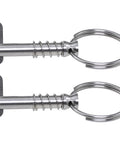 Two Bxian 316 stainless steel quick-release pins with drop cam and springs; 1/4 in dia, 1.66 in length, marine use