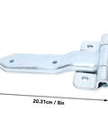 8 Inch Trailer Door Hinge Strap For Metal Cargo Utility RV Side Door Enclosed Hinges With Offset Bent Design, silver metal hinge