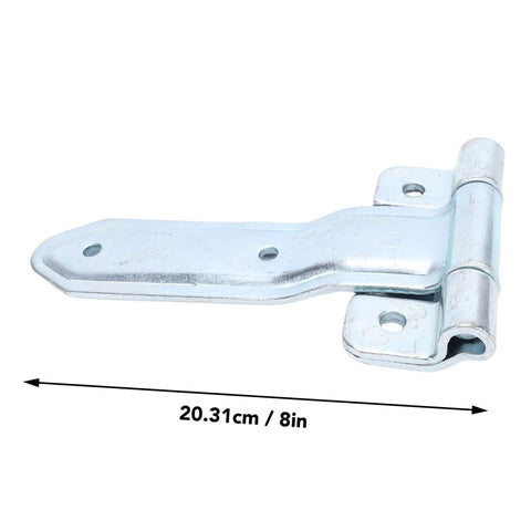 8 Inch Trailer Door Hinge Strap For Metal Cargo Utility RV Side Door Enclosed Hinges With Offset Bent Design, silver metal hinge