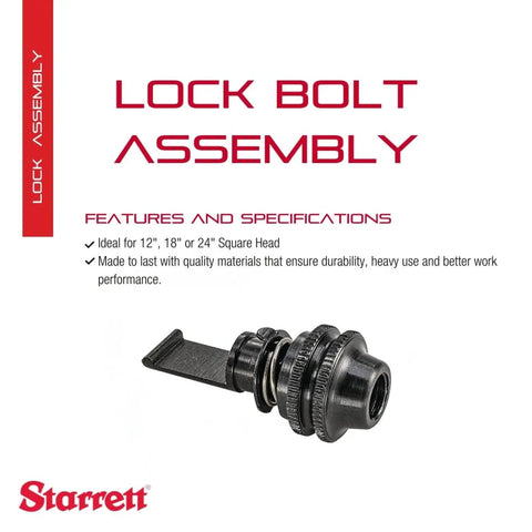 Heavy Duty Lock Bolt Assembly With Square Heads For 12, 18, And 24 Inch Square Heads, Built From Durable Steel, product specifications visible.