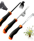 3 Pack Hand Weeder Tool Set With Stainless Steel Weed Puller, Grab And Go Portable Garden Weeding Tools with ergonomic handles