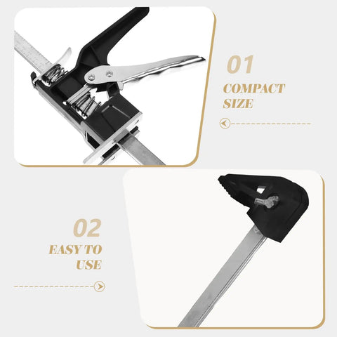 2Pack Ergonomic Arm Lifting Tool Hand Jack For Furniture Tile And Appliance Elevation Adjustable Height Lifter With Clear Markings close-up of compact size and easy-to-use lever mechanism.