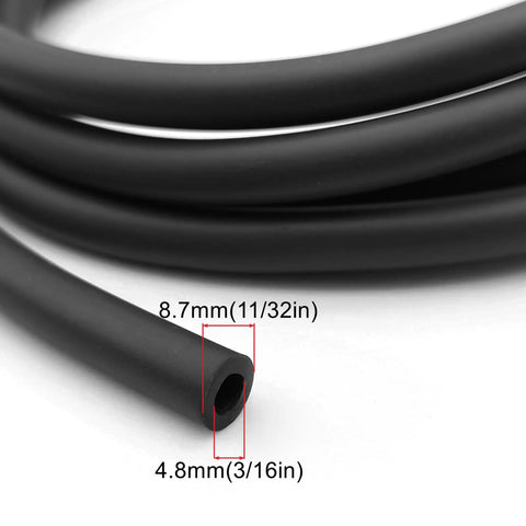 Gas Fuel Line Set With Three Sixteenth Inch And One Quarter Inch Rubber Tubes And Twelve Clamps, 3.3 Feet Per Line, Perfect For Lawn Mowers