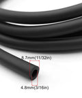 Close-up of 3/16 Inch Fuel Line Hose Set With 10 Clamps Rubber Gas Tubing For ATV Go Karts Mini Bikes And Small Engines Generators