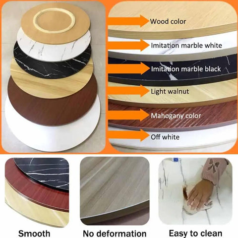 Various finishes of Wooden Lazy Susan Tabletop Rotating Tray For Dining And Serving, Smooth Swivel Turntable In 20 24 27 31 35 39 Inch Sizes