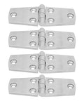Four Piece Marine Door Hinges 102x38mm Stainless Steel Boat Hatch Hinges For Yacht Flush Mount Seamless Design Rustproof 316 SS