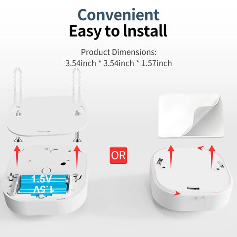 Wireless Photoelectric Smoke Detectors For Home Use Battery Powered Standalone Alarms With Test And Mute Button Easy Install steps