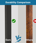 Durability comparison of Heavy Duty Six Step Outdoor Stair Railing Kit Built Damn Tough With Galvanized Supports against rusty alternative.