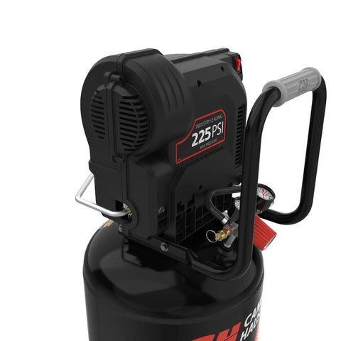 Campbell Hausfeld C151CH 15 Gallon Vertical Air Compressor With 225 PSI High Pressure Capacity Reliable Air Delivery For Inflation Nailing Fastening And Hobby Painting Projects