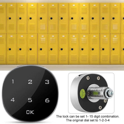 Digital Electronic Coded Lock With Touch Screen Password For Cabinets Desks Mailboxes File Drawers Saunas And School Lockers Durable Zinc Alloy Dustproof Super Easy To Install High Sensitivity And Anti Interference Locking System