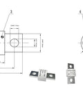Class T Fast Blow 225 Amp DC Fuse Two Pack OEM Replacement For Automotive RV Marine And Solar Power UL Certified diagram