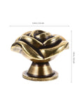 Vintage Rose Flower Cabinet Knobs Two Pack Classic Floral Drawer Pulls Heavy Duty Zinc Alloy Furniture Hardware For Dresser And Shoe Closet Smooth Grip Top Notch Home Decor Upgrade Built Tough Real Deal - Gold rose knob, 1.4 in, detailed floral design.