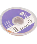 High Performance Low Tin Soft Desoldering Wick Braid for Quick And Easy PCB Solder Removal, 1 5m Length spool labeled CP-3015