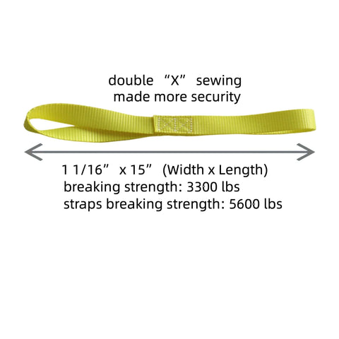 Heavy Duty Ratchet Tie Down Straps 4 Pack 1 Inch Wide By 15 Feet Long 3300 Lbs Breaking Strength durable polyester yellow strap