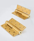 Slick Hidden Hydraulic Door Hinge Automatic Soft Close Buffer Damper Heavy Duty Rust Proof Gold Finish three heavy duty hinges.