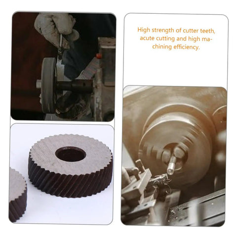 4Pcs Beefy High Strength Diagonal Replacement Knurling Wheel Set For Surface Texturing Coarse Knurling Tools in use