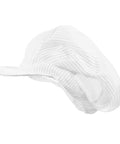 Side view of Antistatic Breathable Mesh Work Cap For Cleanrooms And Factory Floors offering lightweight cooling comfort and dustproof hair protection.