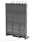 Heavy Duty Lab Glassware Drying Rack With Fifty Two Adjustable Pegboard Columns And Thirty Three Pound Load Built Tough For Countertop Or Wall Mount, gray plastic design