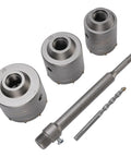 Heavy Duty Tungsten Steel YG8C Alloy Concrete Hole Saw Kit 55 65 75mm With Triple Tooth Design For Hollow Brick And Cement Walls Built To Last For Easy AC Unit Installations And Pro Grade Drilling, 3 hole saws with arbor and drill bit