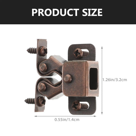 20 Pcs Cabinet Door Catches Double Roller Push Release Latches Built Tough From Cold Rolled Steel size dimensions