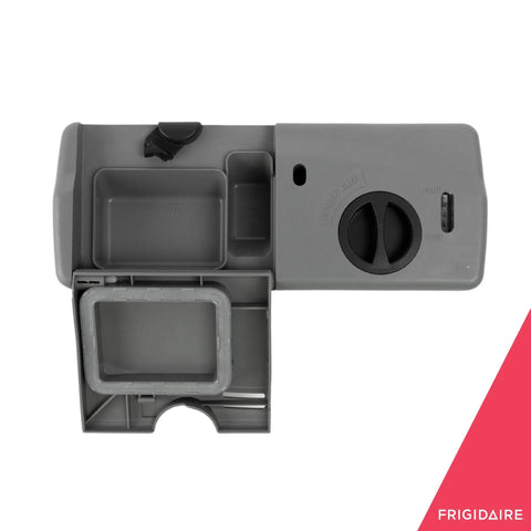 Detergent And Rinse Aid Dispenser For Dishwashers Gray Replacement Part super easy install top view